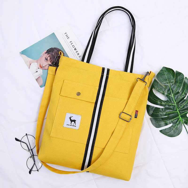韩版帆布包女斜挎单肩包文艺小清新学生复古简约百搭手提袋大容量