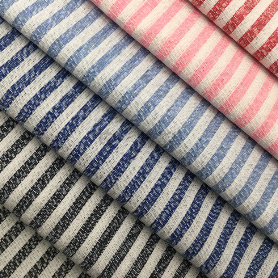 时装衬衫 全棉条纹布 色织面料 外贸热卖 男女通用 批发 LH1807