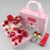 Children's gift box with bow, hairgrip, hair accessory, jewelry, hairpins, set, no hair damage