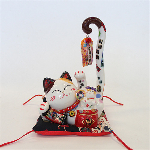 Le Meow Long Tail Cat Lucky Cat Ceramic Piggy Bank Store Opening Home Checkout Decorations Living Room Home Accessories