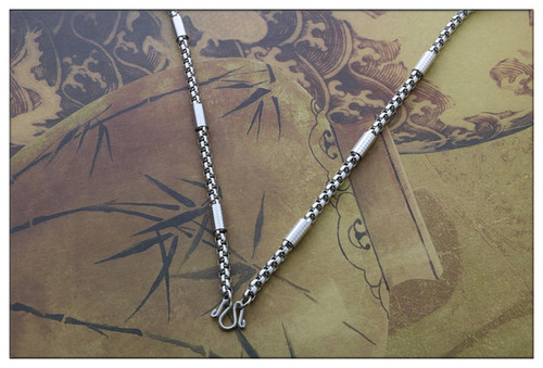 Titanium steel men's and women's necklace square pearl stainless steel Guan Gong Guanyin Buddha Thai Buddha brand pendant Buddha chain with chain single chain