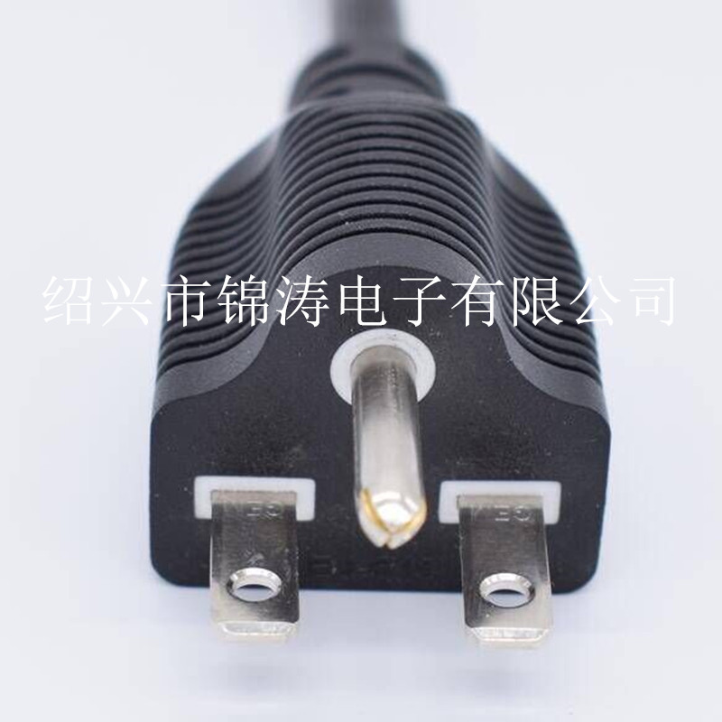 供应美规电源线 美式三芯插头 UL标准 大功率250V  15A 美国插头