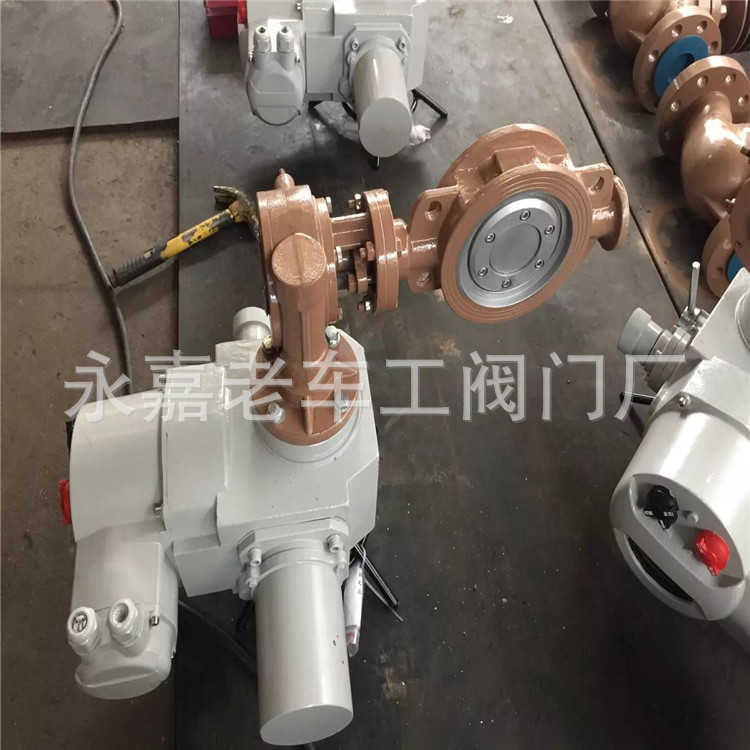 D973H-10 DN125 铸钢电动蝶阀 电动对夹蝶阀 电动硬密封蝶阀
