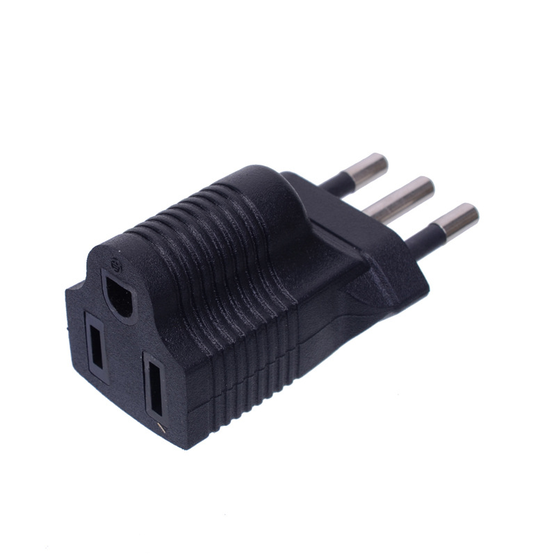 Enchufe de alimentación de especificación americana a enchufe de alimentación de especificación italiana adaptador de enchufe convertidor de potencia
