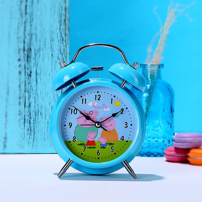 Manufactor Direct selling 4 inch Peki Metal Belling Cartoon alarm clock Mute student children Clock originality Alarm clock