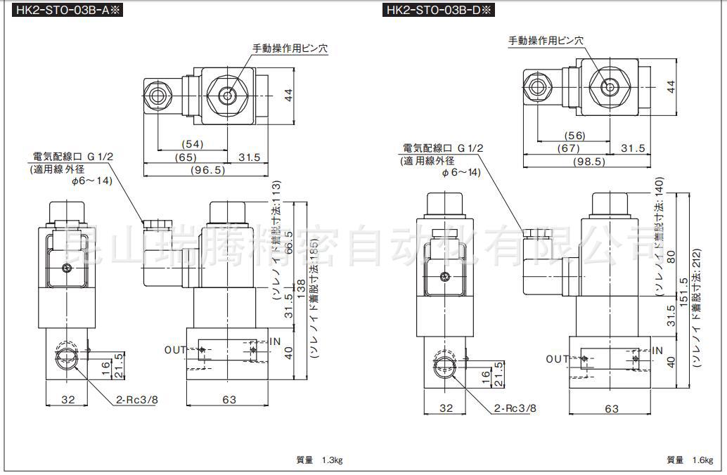 丰兴TOYOOKI电磁操作单向阀HK2-ST0，HK2-SG0