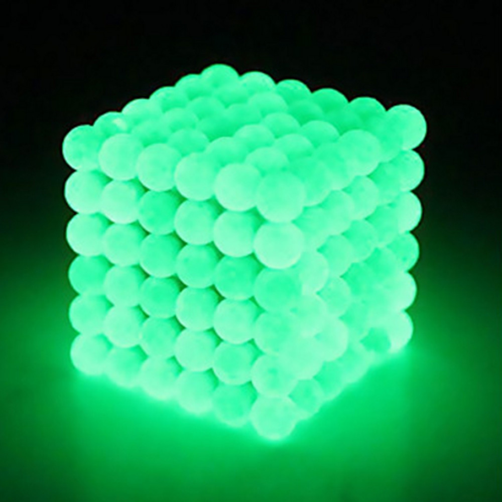 3mm216 fluorescent green puzzle Rubik's cube Buckyball magnetic ball decompression creative toys luminous DIY