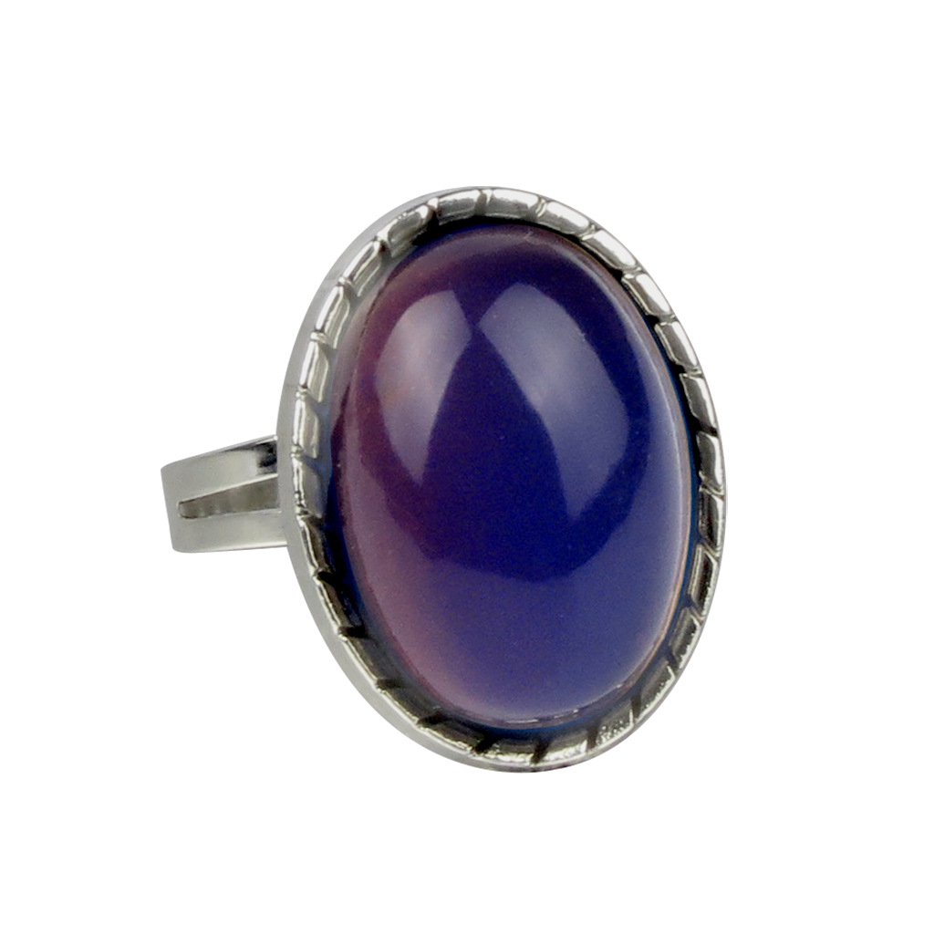 Retro Oval Alloy Inlay Acrylic Women's Rings display picture 4