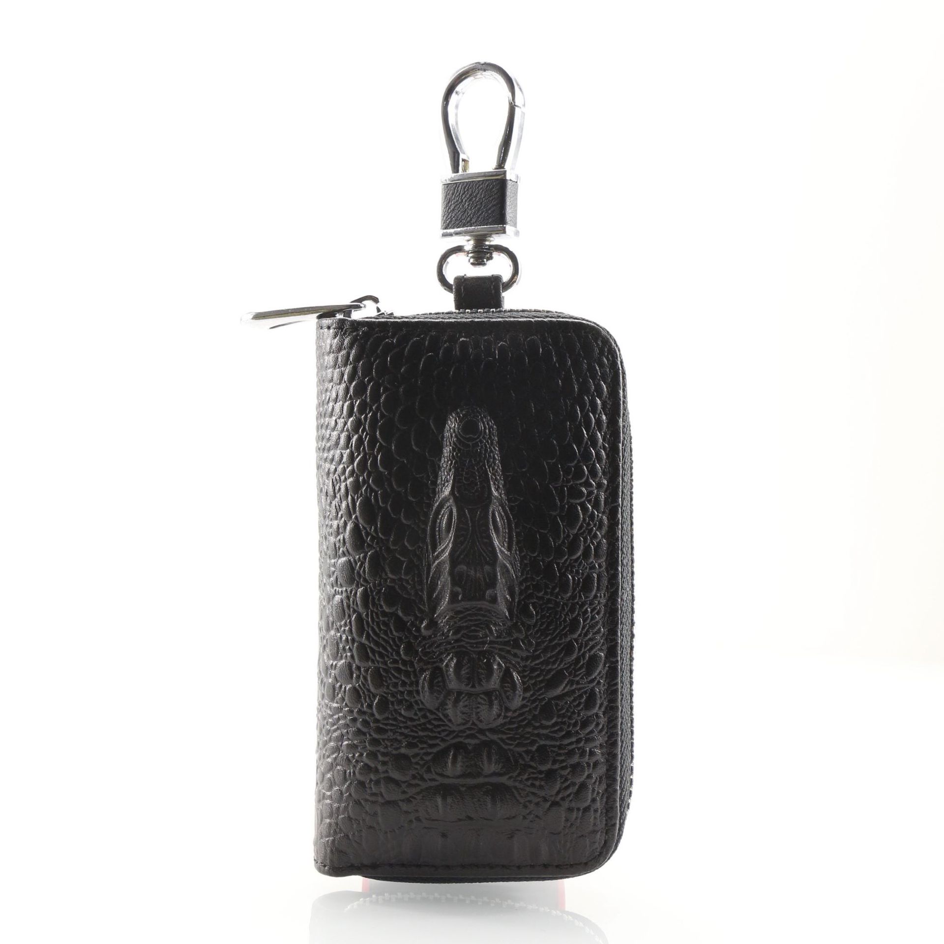The first layer cowhide automobile key case man genuine leather Keychain capacity household Key Bag Crocodile print crocodile