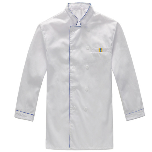 Custom logo for restaurant chef's uniform, hotel chef's workwear, fall/winter chef's long-sleeve uniform for dining room and kitchen.