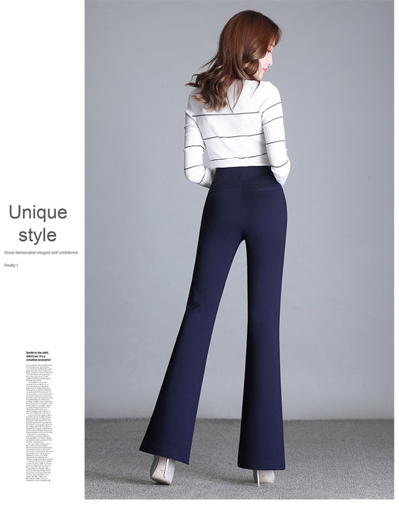 pantalones casuales de moda elástica para mujer NSYY9283