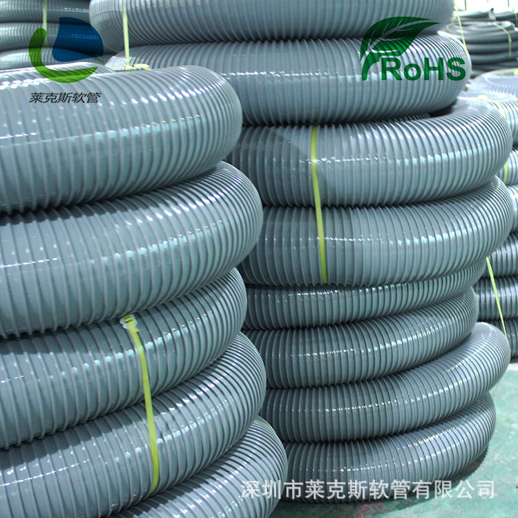 优质PVC方骨塑筋软管 PVC方筋软管 灰骨喉管排污吸尘管