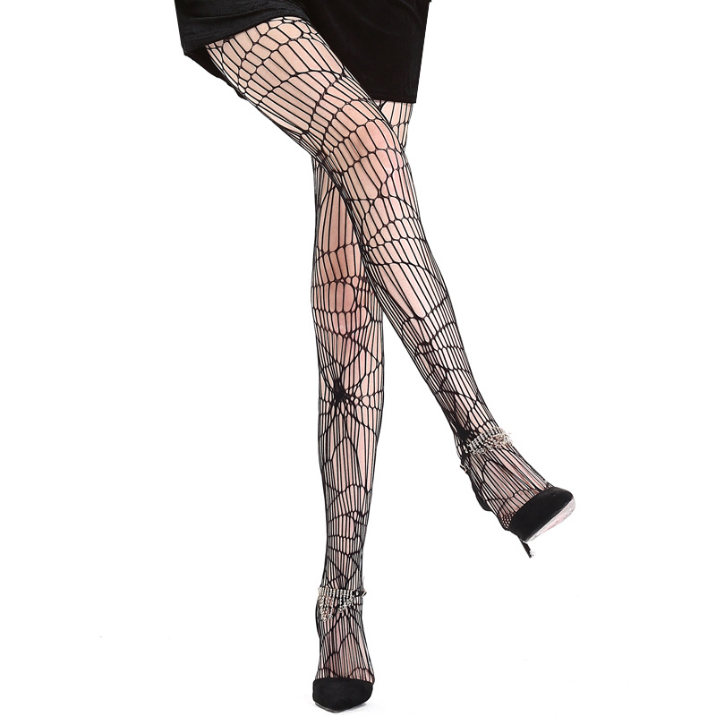 Women's Basic Spider Web Polyester Mesh Tights 1 Piece display picture 3