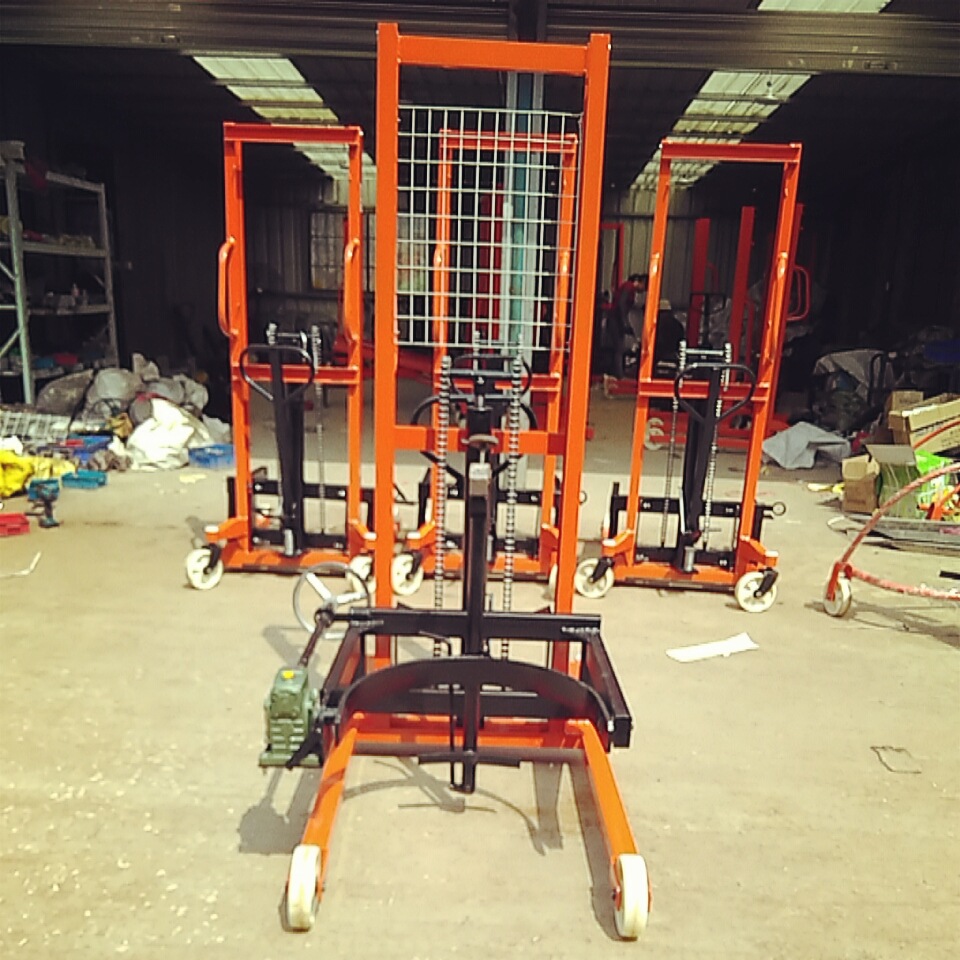 液压油桶升高车 手动油桶堆高车 可倾式油桶堆垛车COT0.35T