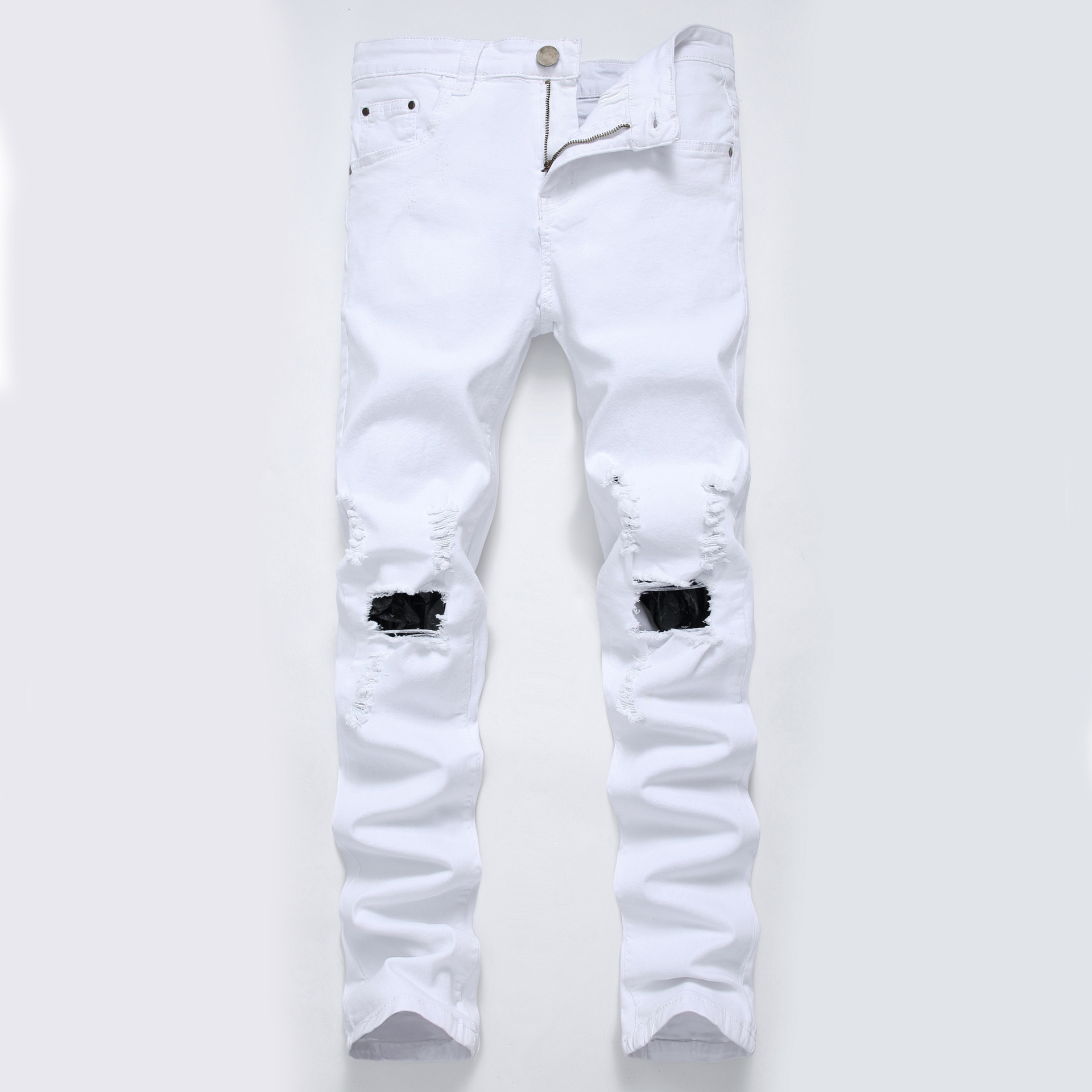 Men's Clothing ripped jeans men's Korean version high street personalized design _ipsvogv.com