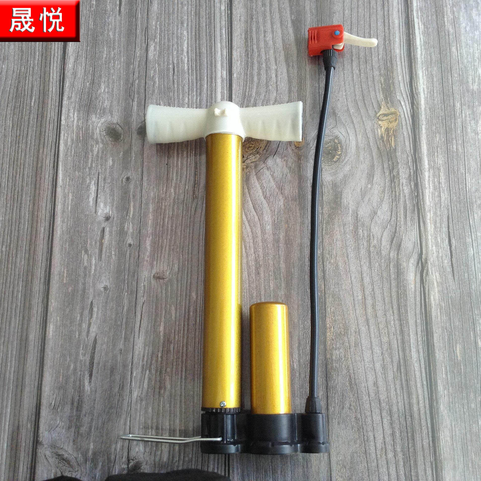 高压无缝钢管充气筒 自行车电动车脚踩手动气筒小三五高压打气筒