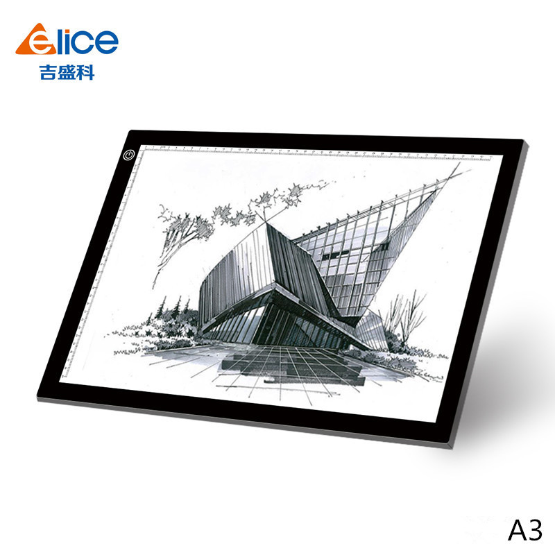 Jishengke A3 Copy desk LED Copy comic Drawing board Calligraphy Sketch Drawing board Through writing desk Manufactor