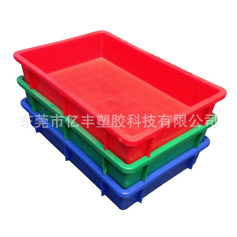 1#长方形零件食品储物方盘耐摔堆叠周转浅盘塑料方盘370*250*65mm