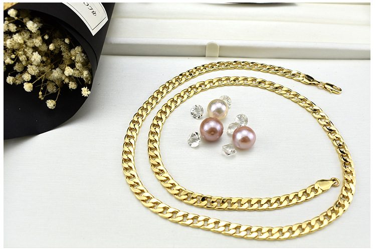 K Gold Plated Chain Necklace Minimalist Style For Women_voghion.com