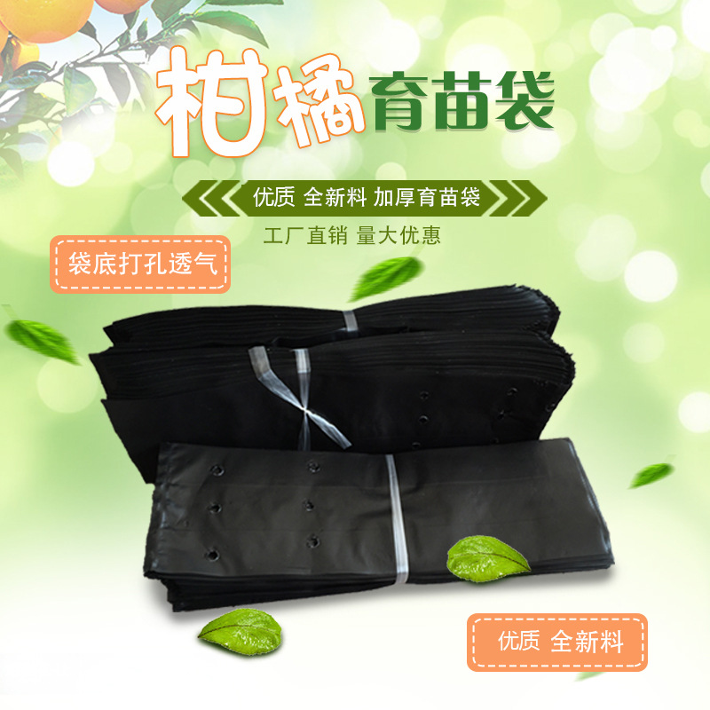 恒远塑业 厂家直销 黑色 全新料 柑橘营养袋 可定制尺寸 包|ru