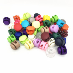 Button fashion plastic hanger adjustable tension spring fastener loose fastening tie knot rope loop button pig snout fastener