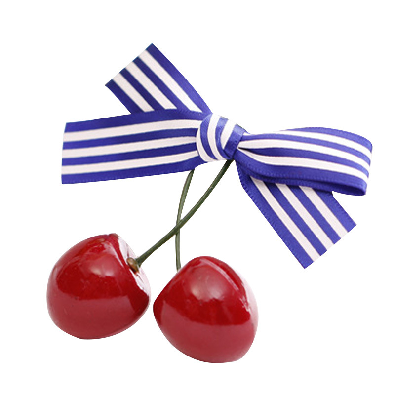 Cosplay día hombre cultura arco accesorios para el cabello Yiwu accesorios para el cabello clip de pico de pato cereza horquilla pequeña mercancía