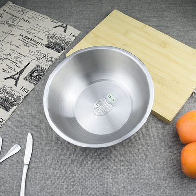 批发直销加深加厚汤盆304不锈钢盆子圆形厨房酒店用品韩式打蛋盆