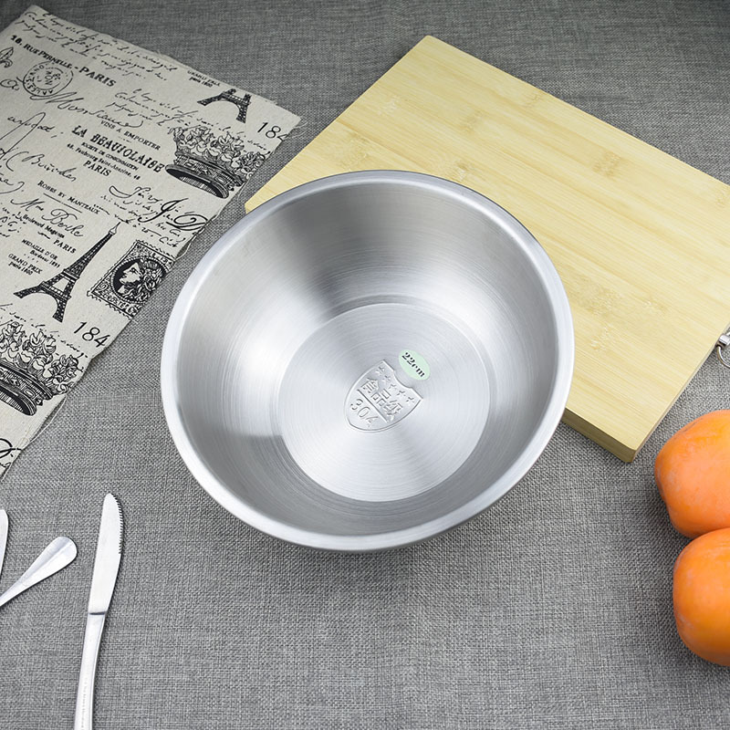 批发直销加深加厚汤盆304不锈钢盆子圆形厨房酒店用品韩式打蛋盆