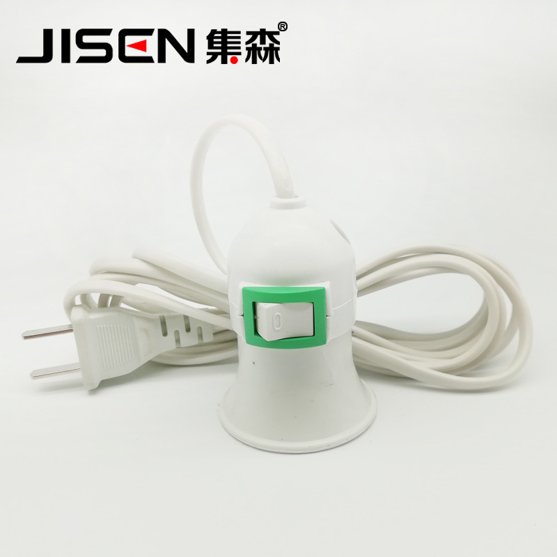 廠家直銷帶線燈頭懸吊式燈頭2.3米外貿燈頭E27螺口吊燈頭帶開關