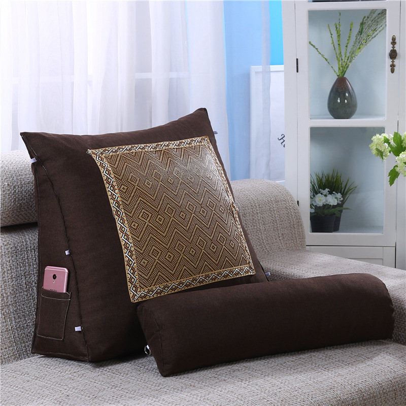 The bedside single cushion cushion summer sofa back triangle leaning office chair to protect the back of the back and back of the back of the back 9