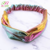 Rainbow metal two-color headband, hair accessory for face washing, Amazon, gradient