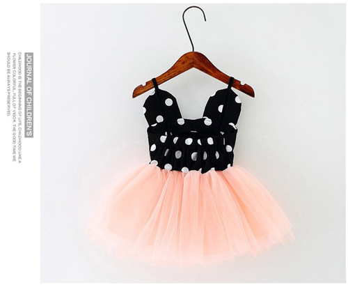 Summer  New Baby Dress for Girls, Mickey Head Strap Dress for Children, Children's Dress, Drop Shipping One Piece
