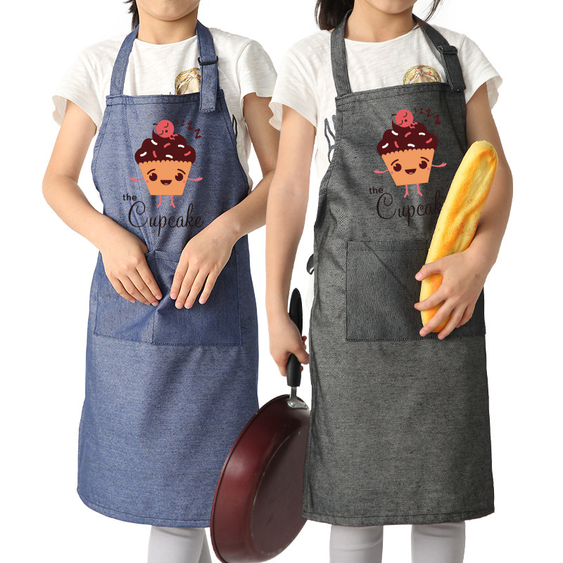 Delantal para niños Denim ajustable SOMBRERO actividad Jugar ropa pintura Centro de Educación Temprana centro comercial rendimiento ropa entre padres e hijos