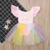 Children's summer nail sequins, brand dress, European style, backless, children's clothing