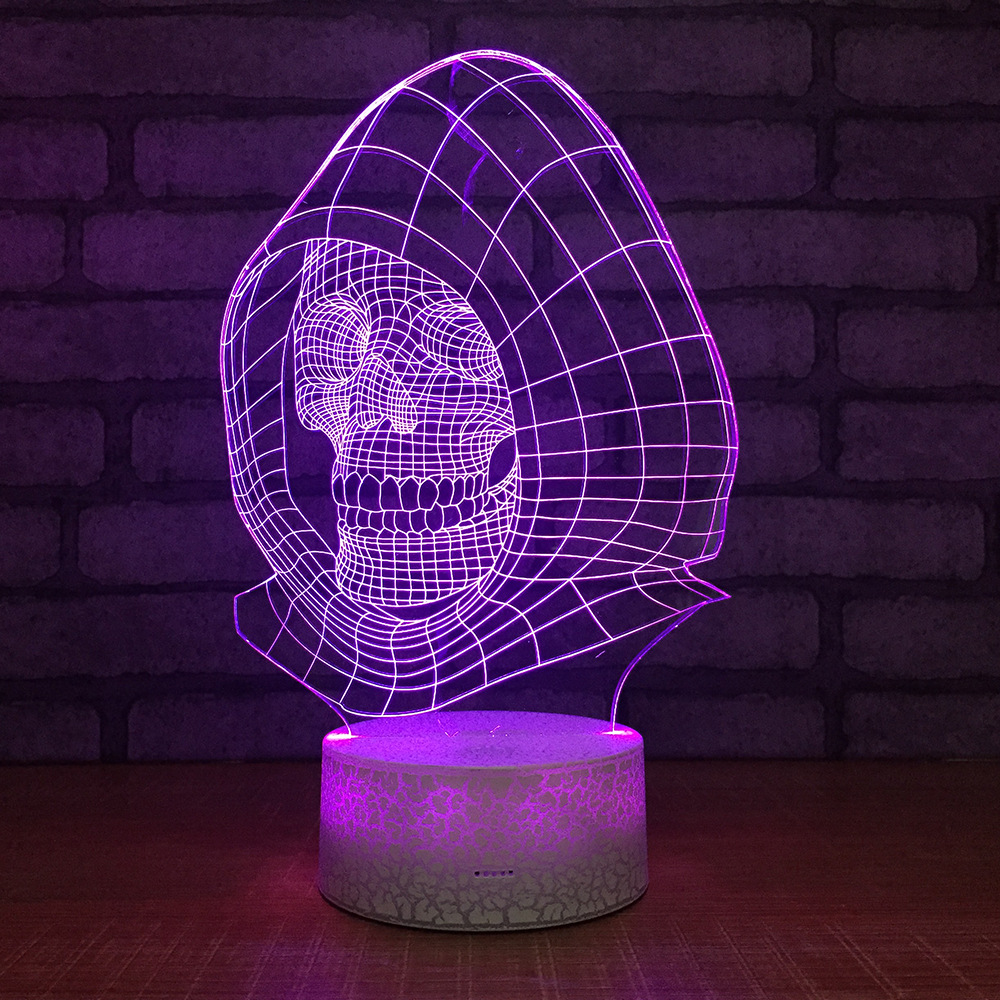 亚马逊爆款 爆裂纹3D灯小夜灯台灯