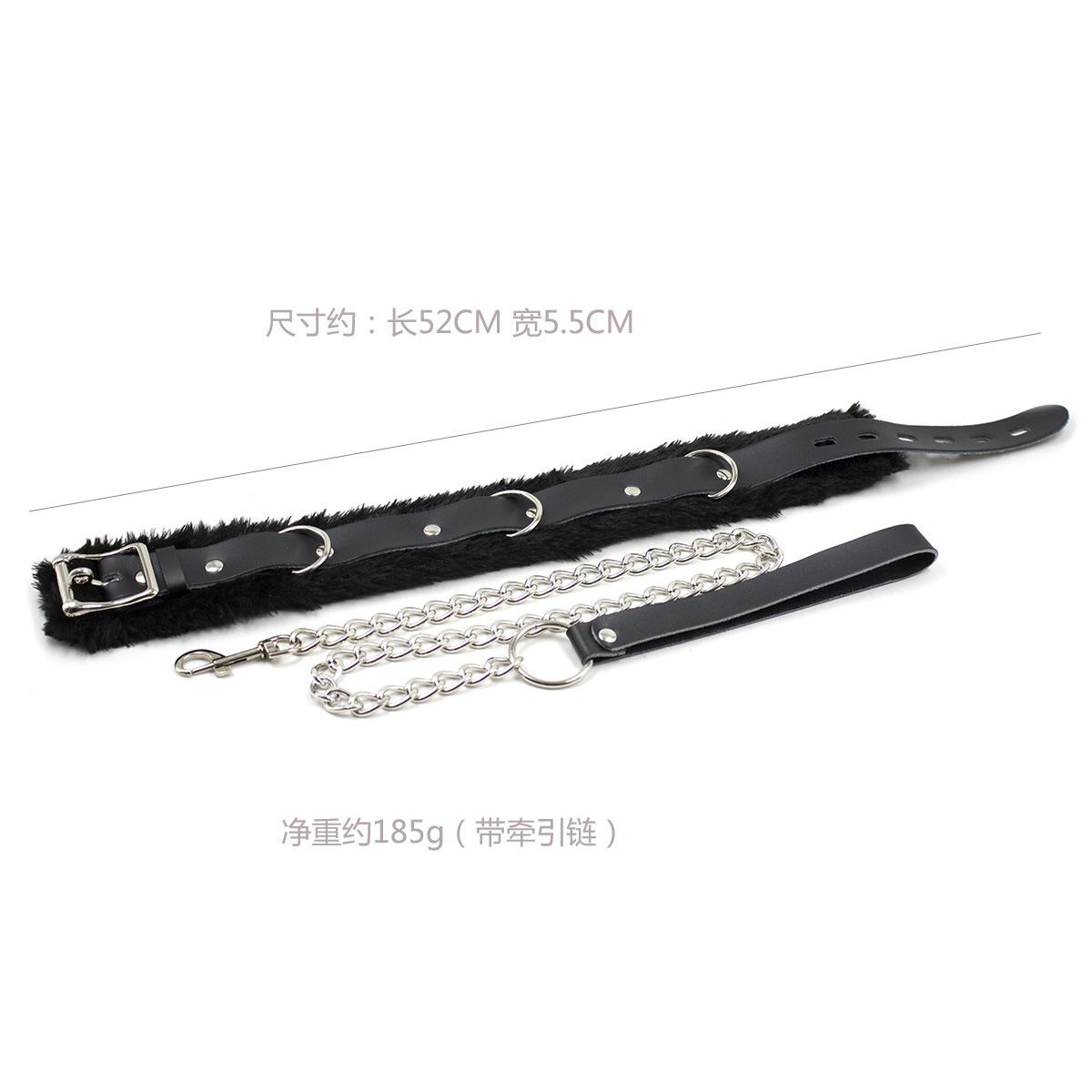 Venta al por mayor de fábrica de juguetes sexuales, collares de peluche, collares de cuero, anillos para el cuello, cadenas para perros, correas para el cuello, juguetes alternativos.