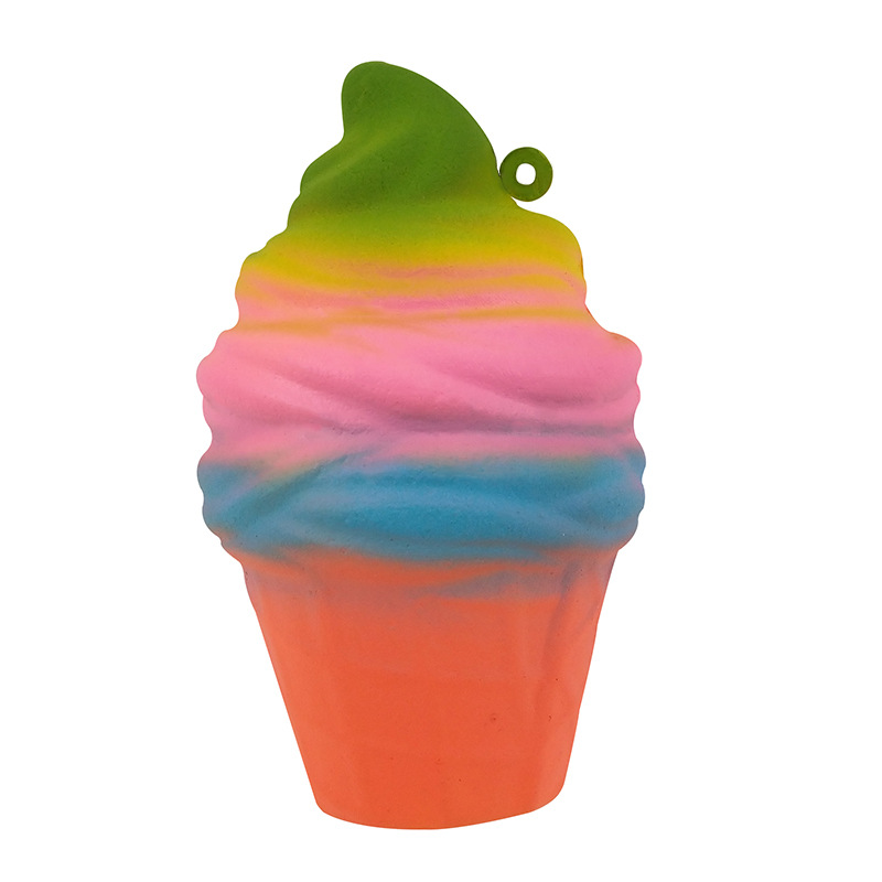 热卖Squishy可爱小甜筒冰淇淋慢回弹F仿真食物PU挂件玩具厂家直销
