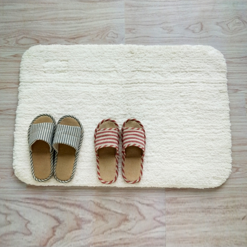 纯色纤维地垫卧室防滑垫  居家地毯门垫现货一件代发