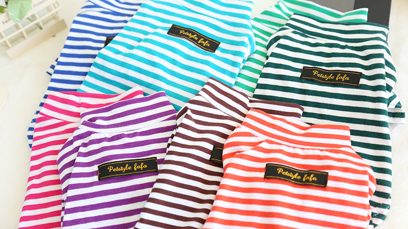 八色条纹打底衫