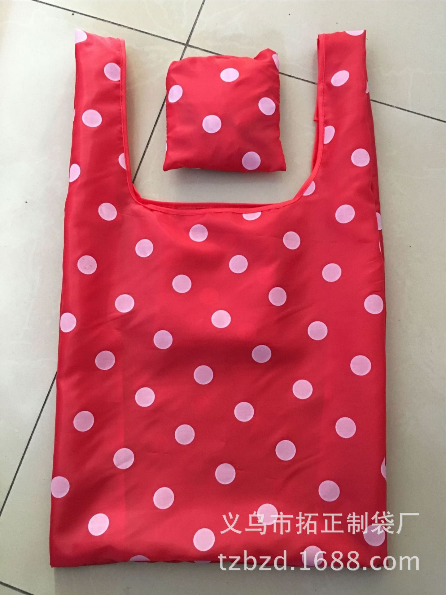 厂家直销超柔软折叠购物袋，满版印刷花色，方包210T可定做