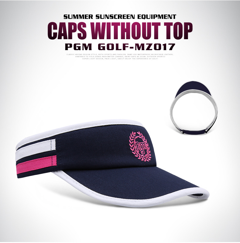 Mũ golf không đỉnh nữ PGM – Mũ che nắng thể thao thoáng khí — MZ017 màu trắng, MZ017 đỏ hoa hồng, MZ017 Màu Đỏ, MZ017 màu xanh hải quân chi tiết 21