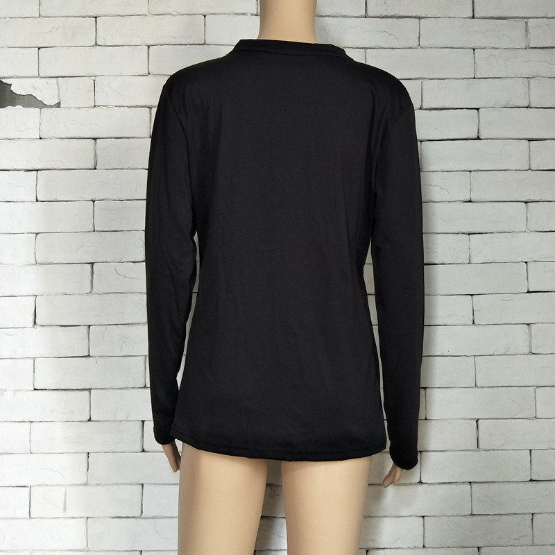 Women's Clothing halter neck long sleeved T shirt women's bottoming shirt hot spring and autumn hot girl slim top_voghion.com