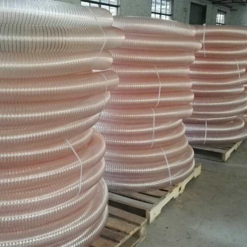 现货供应pu钢丝软管 PU钢丝加强软管 PU钢丝伸缩软管 吸尘通风管
