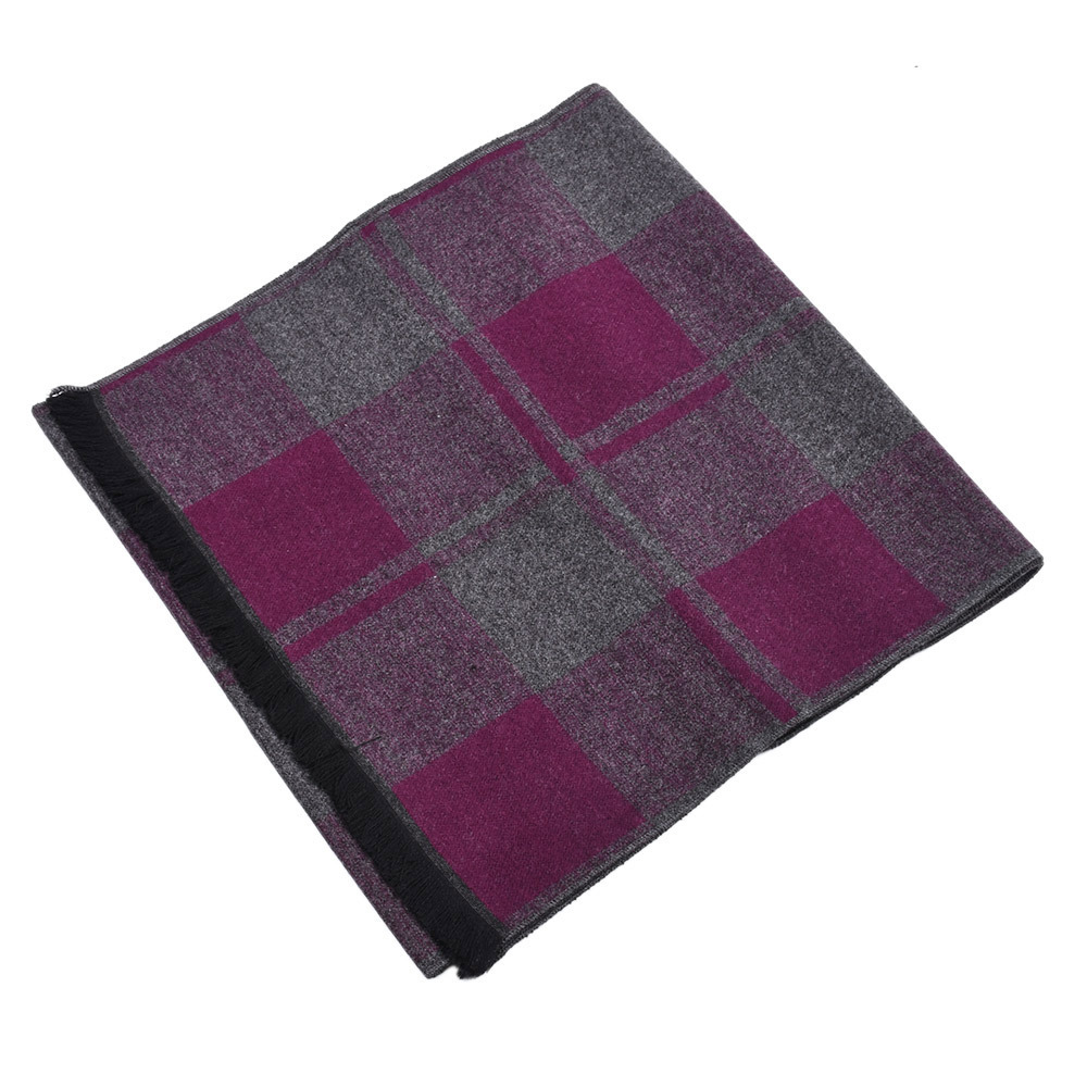 Bufanda larga y cálida de cachemira de imitación a cuadros a la moda para otoño/invierno de caballero 2018 para hombre_voghion.com