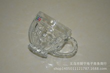 厂家直销 精品小钻石手柄玻璃杯  2元店玻璃杯茶杯子 小商品批发