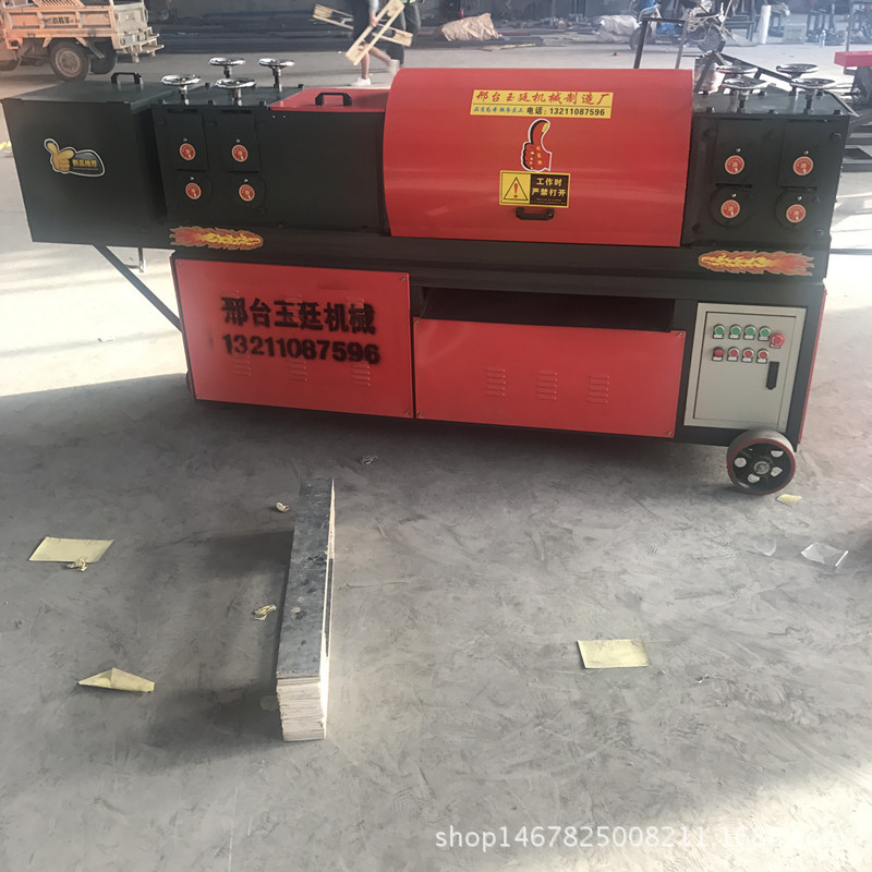 建筑工地钢管修复拉直机 多功能钢管效直机 双曲线除锈刷漆调直机