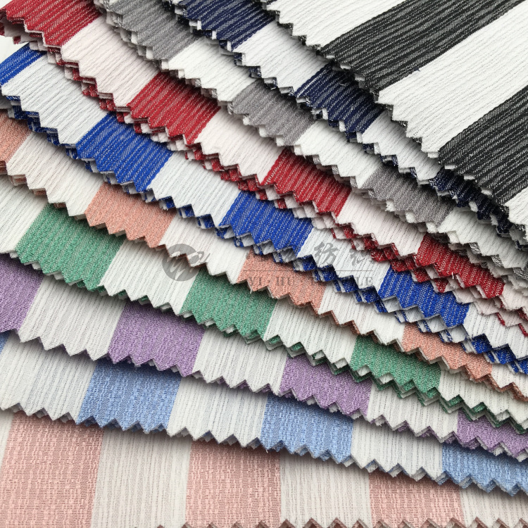 【TR皱】2cm 色织条子 140*80 时尚男女2019新 衬衫面料 现货供应