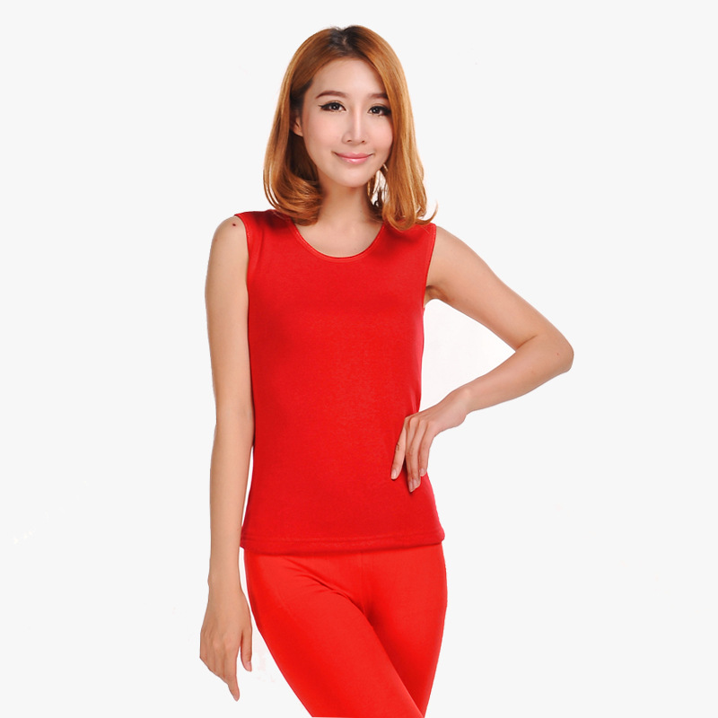 One piece On behalf of keep warm vest Plush Autumn and winter Cold proof keep warm vest Solid Close I-shape thickening lady