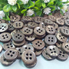 Factory direct selling new coconut shell buttons Four eyes natural coconut shell buckle children's clothing auxiliary materials round fruit buttons