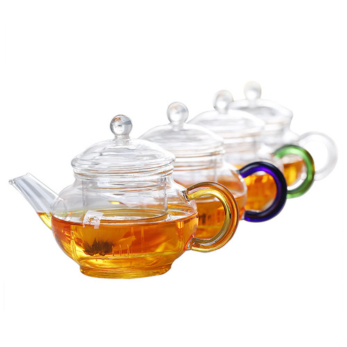 Fanshi heat-resistant glass teapot Kung Fu tea set high temperature resistant teapot with filter high borosilicate small teapot flower teapot